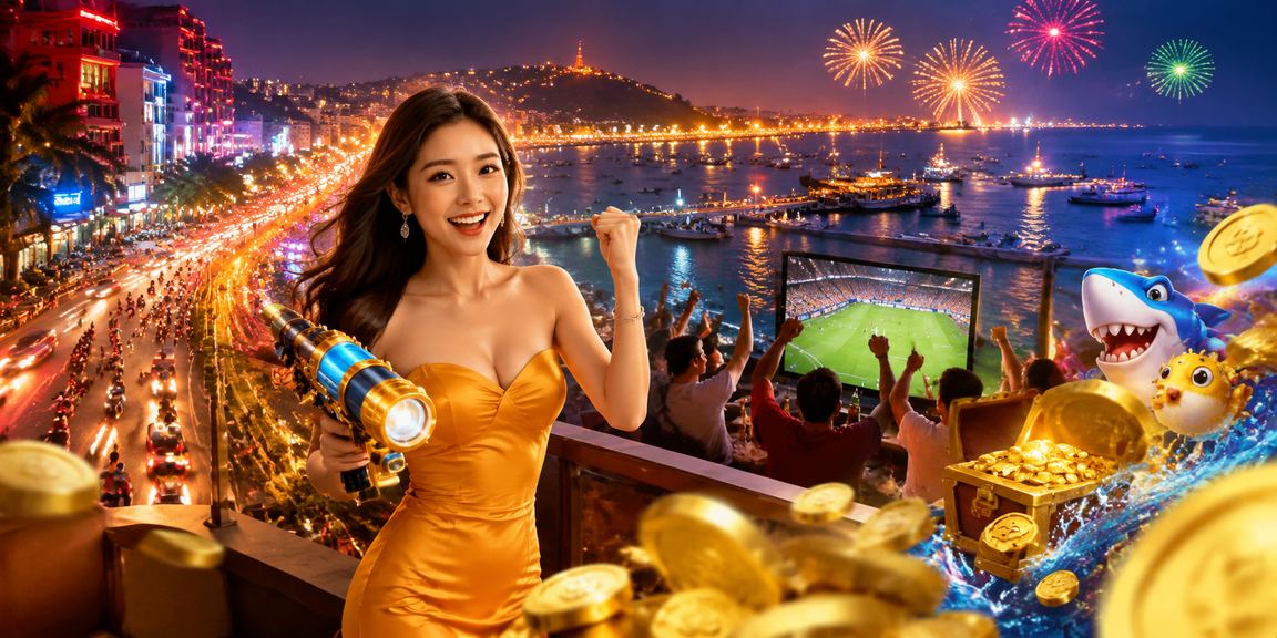 Người dùng Vũng Tàu chơi bắn cá trên bãi biển với điện thoại